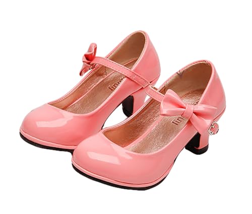 Zapatos Mary Jane de tacón bajo y lazo que ofrecen elegancia y comodidad a tu niña