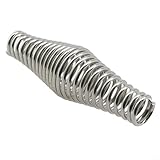Edelstahlgrifffeder für Grills, Holzöfen, Kaminöfen, Ersatzteil, ergonomisches konisches Design, 11 x 3,2 cm, Silber