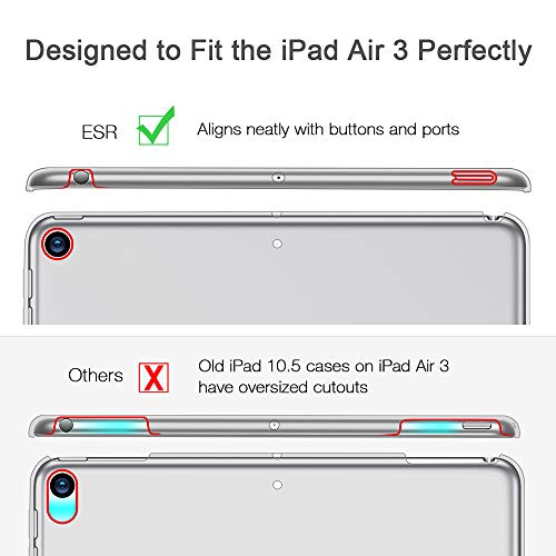 Image of ESR Rebound Slim Smart Case Specially Designed for iPad Air 3 10.5 inch 2019, Flexible TPU Back Cover with Rubberized Coating, Auto Sleep /Wake and Viewing /Typing Stand for iPad Air (3rd Gen) 2019, Papaya