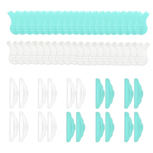 DLPRK 40 Paquets Mini Brosse à Cils en Forme de Y, 10 paires d'espaceurs de cils en silicone, Version améliorée Brosse à Cils de Greffage Lift Outil de Beauté de Maquillage