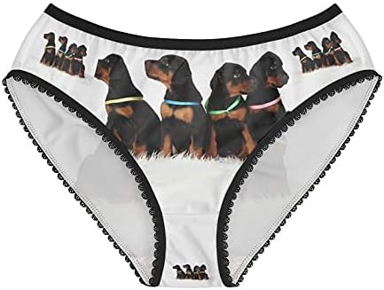 DogsMakeMeHappy Dobermann Puppies Panties, Dobermann Puppies Underwear, Briefs, Cotton Briefs