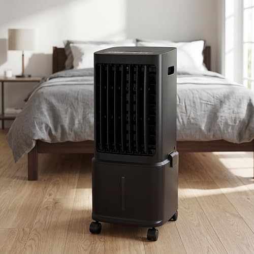 Air Pro Air Cooler 3-in-1 8L Capacity Remote Control Portable Evaporative Air Cooling 12-Hour Timer 3 Speeds Oscillating Cooling Fan Air Cooler with Ice Packs for Home Office