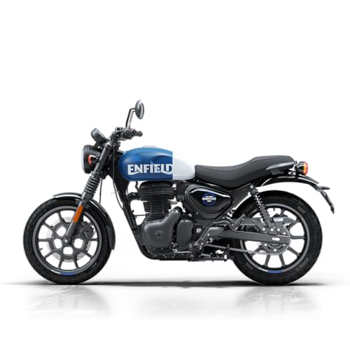 Image of Royal Enfield Hunter 350 with Disc & Alloy Wheels Motorcycle (Rebel Blue) Booking for Ex-Showroom Price