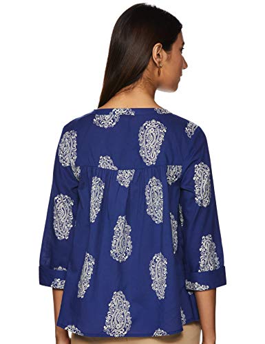 Image of Amazon Brand - Myx Women Cotton Regular Fit Casual Kurti (Available in Plus Sizes)