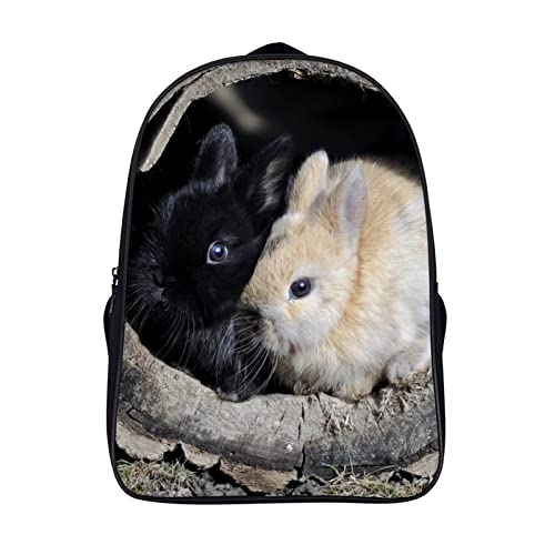 Sac d'école unisexe Animal Rabbit idéal pour la rentrée des classes au lycée