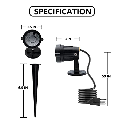 Kanesiki Led Spotlights Indoor Outdoor, Rgb Landscape Accent Lights With Remote, Color Changing Plug In Plants Decor Lights, Waterproof Ground Spot Lights For Garden Pathway Patio Yard Trees #TOP6