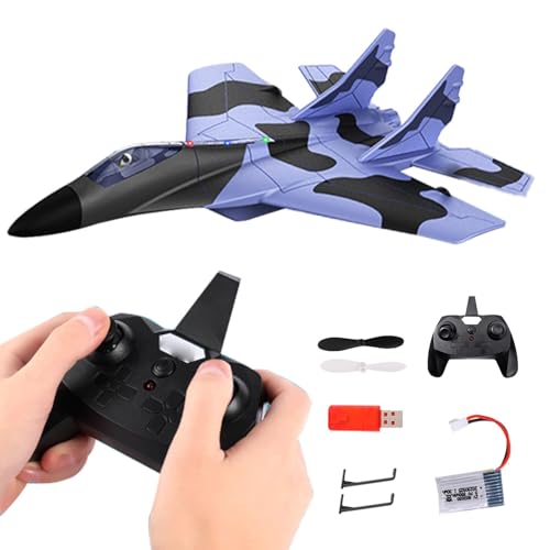 2.4GHZ RC Remote Control Fighter Model Toy | Wonstorex RC Plane | Light Up Remote Control Fighter Jets | ZY-530 Prox Airplane Glider Plane Drone Toy For Kids Adults Outdoor Play