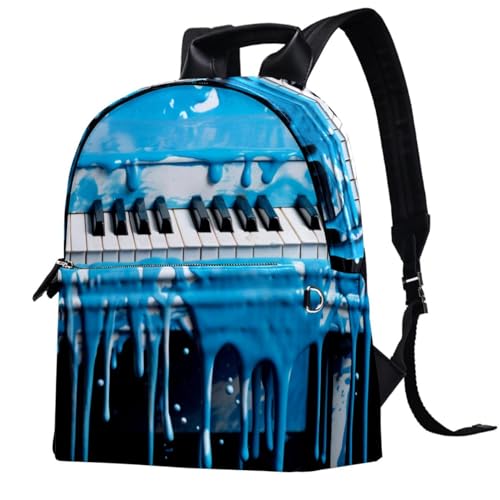 Sac à dos vieille clé de piano bleu 14.5x12.5x5.9 in S7u8wy59akhhxo