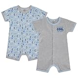 Cudlie 2-Pack Baby Boy Rompers – Soft Cotton, Everyday Comfort