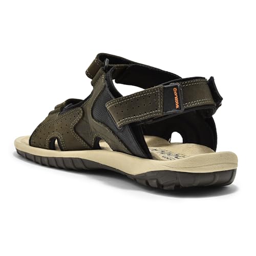 Image of Woodland Men Olive Green Sandal