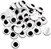 TOAOB 40 Stück Selbstklebend Wackelaugen Runde Schwarz Weiß 35mm Kunststoff Augen für Scrapbooking Kunsthandwerk Puppe Zubehör