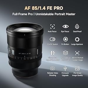 Alternative view of VILTROX AF 85mm F1.4 Pro FE Full Frame Lens for Sony E Mount, 85mm f/1.4 Auto Focus Portrait Prime Lens Compatible with Sony a7RIV a9 a7RII a7RIII a7III a7C FX3 ZVE1 A1 a6600 a6700 a6400 ZV-E10