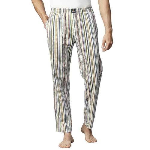 Image of Urban Scottish Men's Blue Checks Woven Cotton Pyjama with Side Pockets