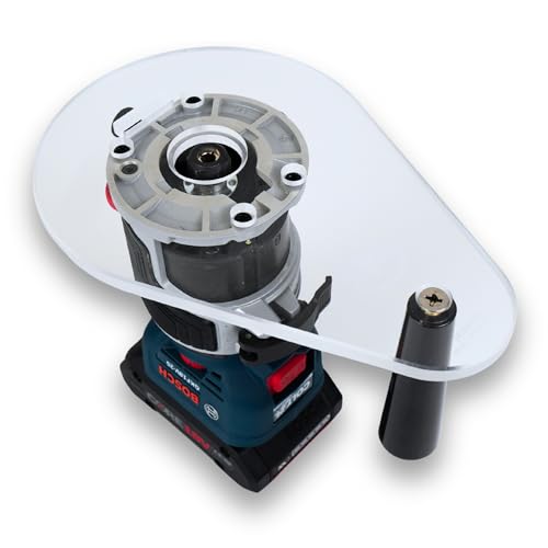 WOOD GRAIN JUNKIE® TrimFit Pro® SINGLE GRIP Router Base Plate, Pre-Drilled, Fits Bosch Colt 18V Cordless Compact Router GKF18V-25