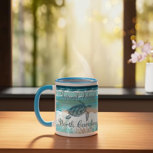 Taza cerámica Topsail Island Sea Turtle 11 oz miniatura 3