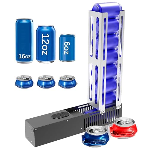 SXYKXYDL Trituradora de latas eléctrica automática para Reciclaje, para Montaje en Pared o sobremesa con Soporte, Capacidad para 8 latas a la Vez.
