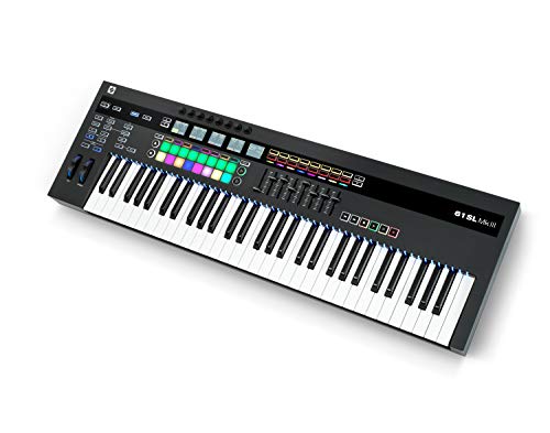 Novation Sl Mkiii Midi And Cv 49 Keys Keyboard Controller With Software Pack Of Ableton Live Lite And 4 Gb Of Loopmasters Sounds & Samples W/Mackie Cr3-X Pair Studio Monitors & Instrument Cables #TOP2