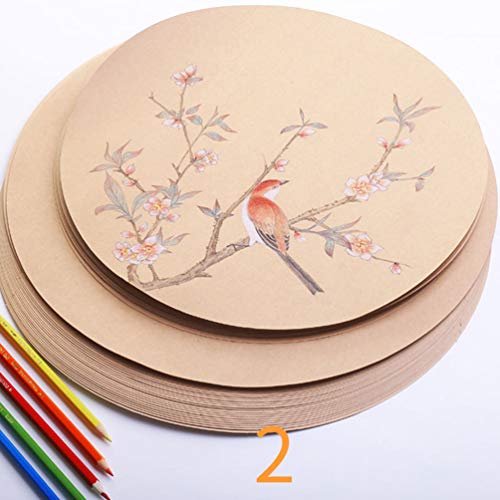 TOYANDONA 50 peças de papel de desenho, papéis redondos de esboço, papel de pintura, materiais de ar