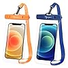 Waterproof Phone Pouch Bag – 7.5in Water Proof Cell Phone Case for Beach Travel Must Haves, IPX8 Dry Bag with Lanyard for iPhone 16 15 Pro Max Galaxy S25 S24 Ultra, Cruise Ship Essentials 2025