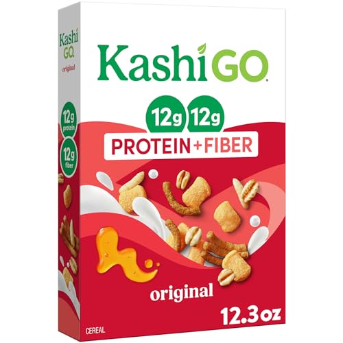 Kashi GO Protein Cereal, 12g Protein, 12g Fiber, Original, 12.3oz Box (1 Box)