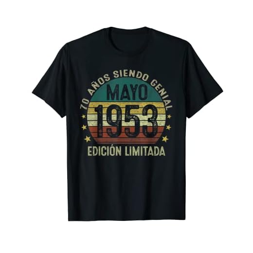Nacido En Mayo 1953 Vintage 70 Años Regalo Hombre Mujer Camiseta