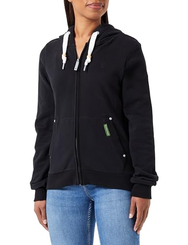acalmar Sudadera de algodón orgánico, Negro, S para Mujer