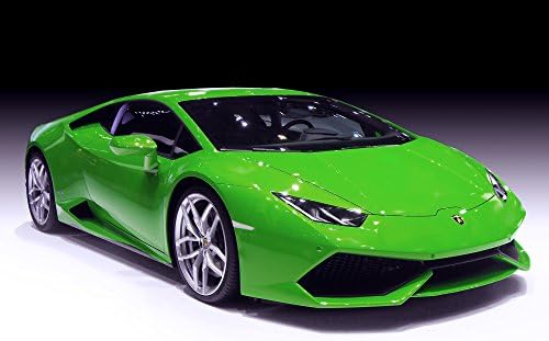 Lamborghini Huracan Green Sports Car Art Print Wall Decor Image - Unframed Poster 36 x 54 - XL