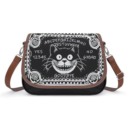 Tarot Cards Crossbody Shoulder Messenger Women Bag Pu Leather Office Work Business for Handbag Crossbody Bag