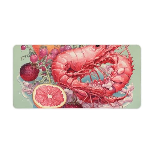 Grand tapis de souris antidérapant haut de gamme 30,5 x 61 cm au motif grenades raffiné