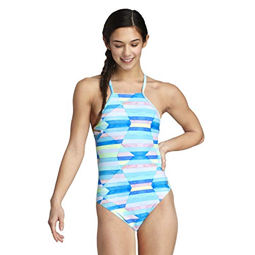 Speedo Women's Swimsuit One Piece Endurance Turnz Tie Back Printed
