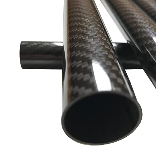 KARBXON - Carbon Fiber Tube - Black - 10mm X 8mm X 500mm - Hollow Carbon Fiber rods - Glossy Carbon Tubes - Pure Carbon Fibre Tubes - Lightweight High Strength Carbon Fiber Shaft