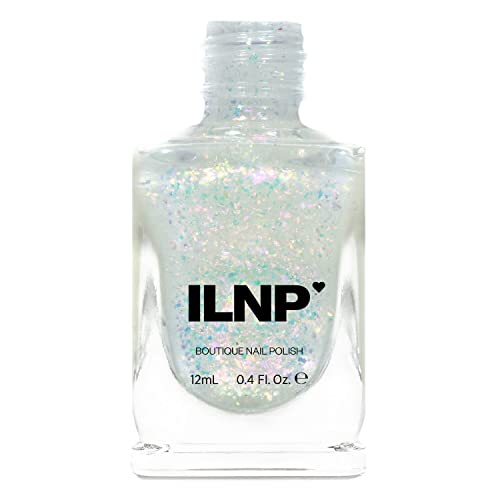 Image of ILNP Lovebird - Red, Orange, Gold, Green Color Shifting Iridescent Flakie Topper Nail Polish