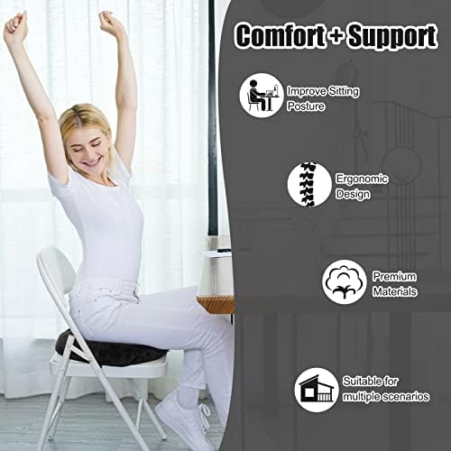 LITSPOT Donut Cushion Orthopedic Ring Memory Foam for Relief of Haemorrhoids and Cushion Coccyx Pain Post Natal and Post Surgery Pain ReliefSuitable for Wheelchair Car Seat Office OutdoorBlack