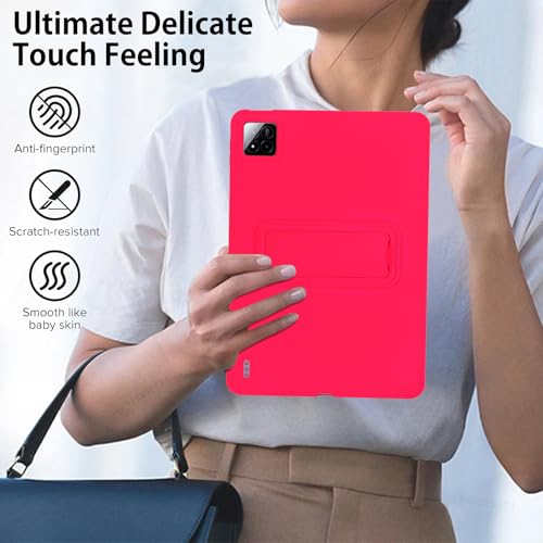 Coque Xiaomi Pad 7 Pro antichoc avec béquille multi-angle rose - 5