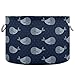 visesunny Storage Basket Whale Cartoon Nursery Hamper Canvas Fabric Toy Storage Organizer Bin Storage Box Laundry Basket for Kid Rooms,Playroom,Shelves,Toy Basket