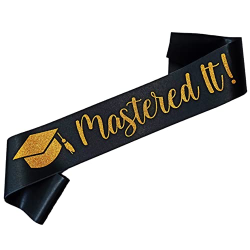 Mastered It Graduation Sash Stole, Class of 2023 Sash, Congrats Grad