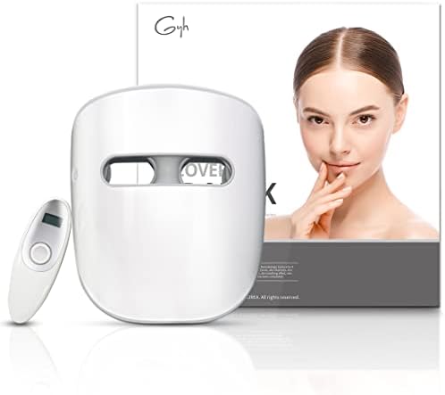 GYH Led Face Mask Light Therapy, Red Light Therapy for Face, Wireless High Dose Red, Infrared & Blue Light Therapy Mask for Skin Rejuvenation,Anti-ageing Cloud-S (RB-002)