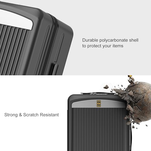Valise rigide 4 roulettes multidirectionnelles MGB et poignée télescopique