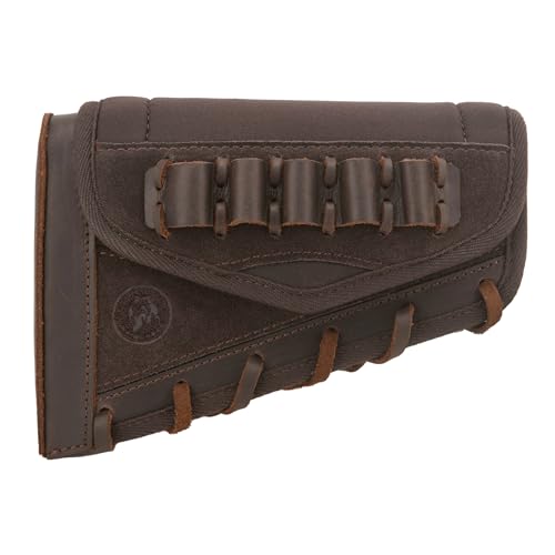 Rehausseur de joues en cuir avec cartouchière pour tireur droitier .308