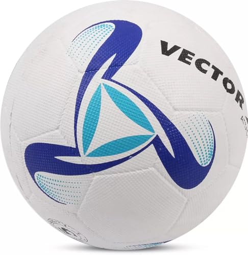 Image of Vector X Synthetic Rubber Moulded Attacker Football with Pump (Size-5)