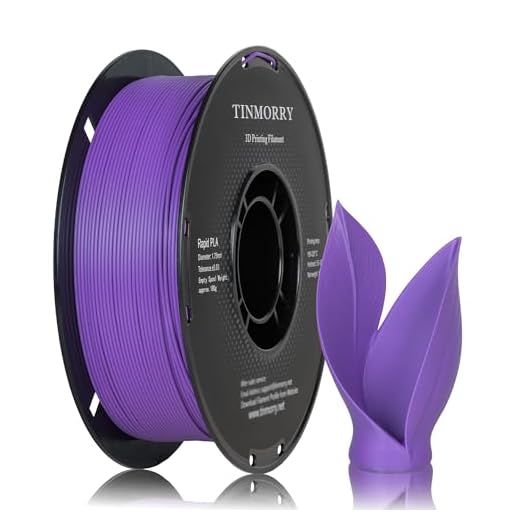 TINMORRY PLA Filament 1.75mm, Rapid PLA 3D Printer Filament, Neatly Wound PLA Filament, Dimensional Accuracy +/-0.03mm, Fit Most FDM 3D Printers, 1KG Spool (2.2 lbs), Grape Purple
