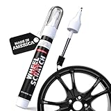 Wheel Scratch Fix® Gloss Black Magic Car Scratch Remover Pen - Alloy Wheel Touch Up Paint Pen for Cars, Curb Rash Removal with Fast-Drying & Long-Lasting OEM Finish, Vehicles Rim Repair Paint for Chip (Universal Gloss Black Wheel Paint (Pen Only))