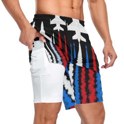Short d'entraînement 2 en 1 haut de gamme pour homme avec textile séchage rapide