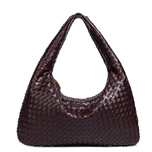 Image of Rejolly Woven Hobo Bag for Women Leather Shoulder Tote Handbag Trendy Purse