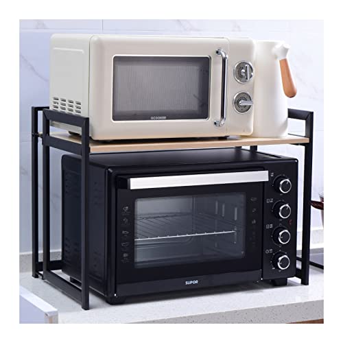 Support de four à micro-ondes et étagère de comptoir de cuisine en métal durable - 2