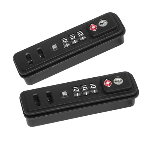 Image of Travel Locks TSA Approved, 2 Pack Built-in Combination Luggage Replacement Locks, 3-Digit Code TSA Suitcase Lock for Backpack, Baggage, Travel Bags Black - JS-507B