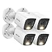 ANNKE (4 Packed) Outdoor Security Camera Kits HD TVI Add-on 1080P Weatherproof Bullet Cameras with IR Night Vision