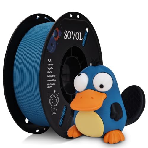 Image of Sovol 3D Printer Matte PLA Filament 1.75mm 1KG (2.2lbs), Ashen Blue