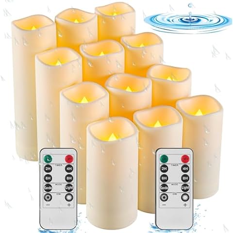 Da by Waterproof Flameless LED Candle Set Cover