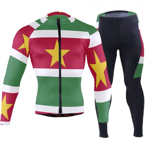 Équipement de cyclisme pour temps froid Suriname avec poches veste vélo thermique d'hiver
